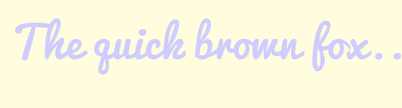 Image with Font Color CFCCFF and Background Color FFFDDE